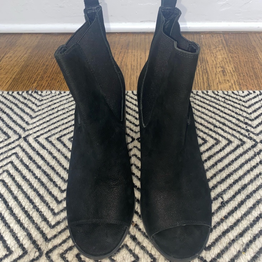 Lucky brand open toe booties